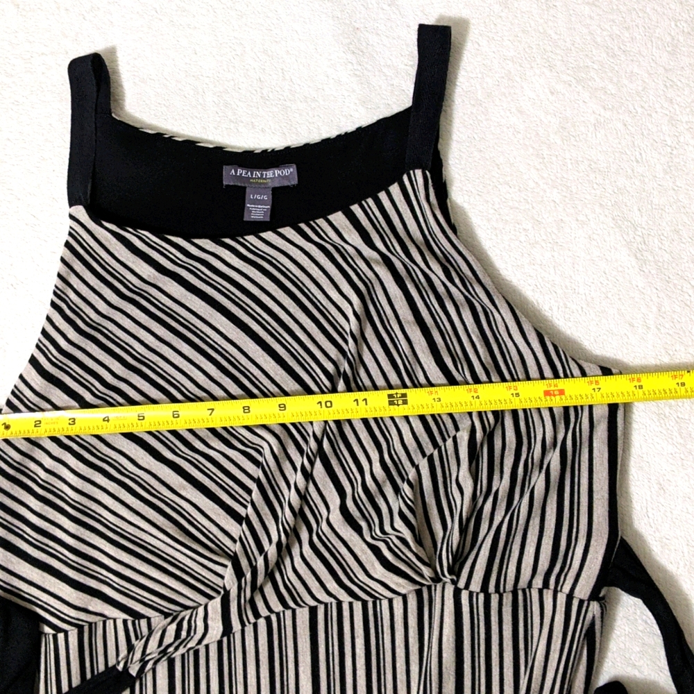 A Pea n the Pod Maternity Sleeveless Maxi Dress, L - Picture 7 of 9
